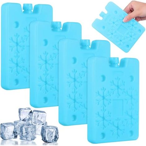 Glacières : grands blocs de glace réutilisables pour boîte à déjeuner, ventilateur, glacières, livraison 15,5 x 11,5 x 2,5 cm, vert clair (1/5)