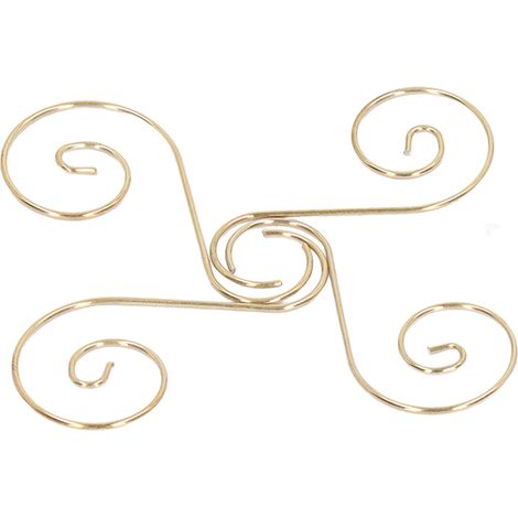 Lot de 600 crochets en S décoratifs en acier inoxydable, dorés, sans rouille, pour sapin de Noël et suspensions festives (1/5)