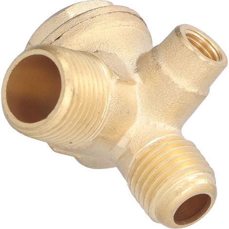 Clapet antiretour 3 voies en laiton, raccord fileté, accessoire compresseur d'air, diamètres 7mm 16mm 14mm (1/5)