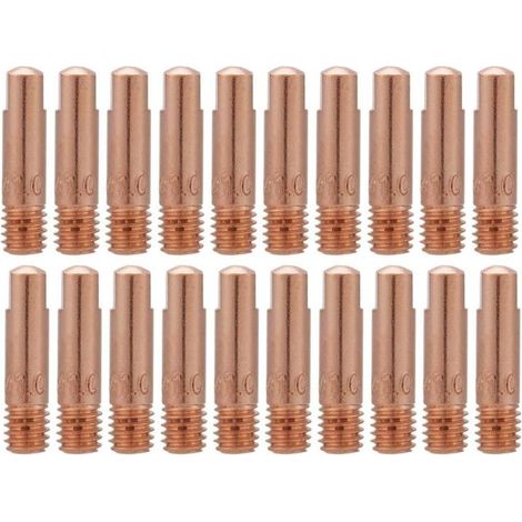 RHG 20Pcs Soudure Pointe de Tube Contact en Cuivre pour Consommables de Torche de Soudage 15AK MIG MAG (0.8)