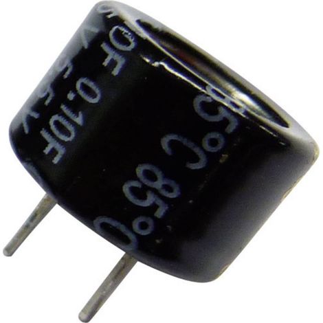 Superelektrolytkondensator 0,1 Farad 5,5Vdc Maße 13,5x6,6mm