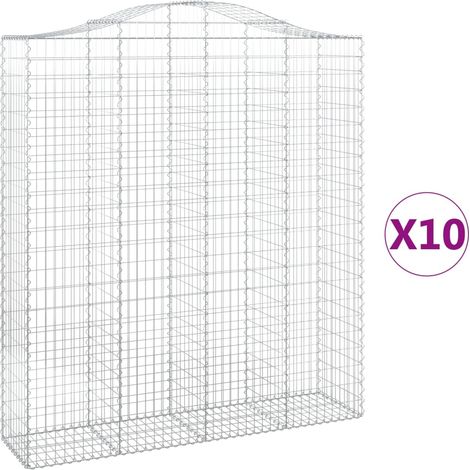 Maison Exclusive - Gabionen mit Hochbogen 10Stk. 200x50x220/240cm