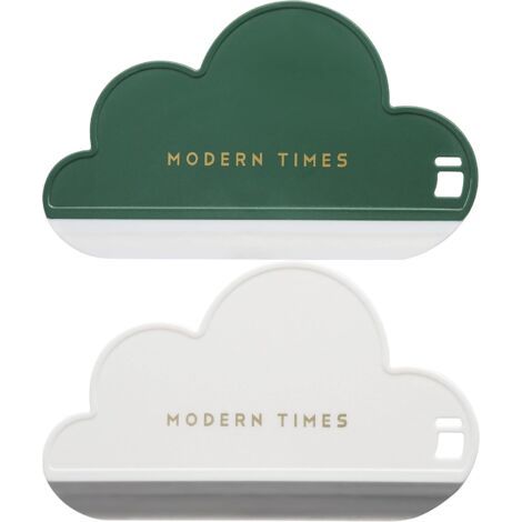 QORVA-Lot de 2 raclettes en silicone avec lames d'eau, nettoyant compact pour tableaux de bord, vert et blanc (1/5)