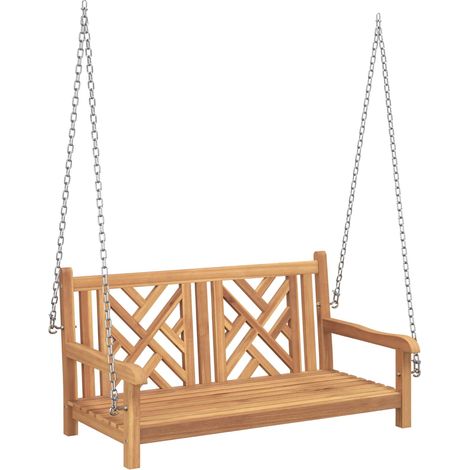 Gartenschaukelbank 114 x 60 x 64 cm Massivholz Teak