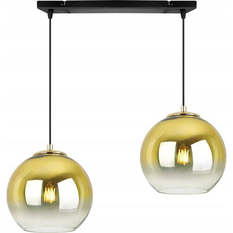 LAMPADA A SOSPENSIONE LAMPADARIO DA SOFFITTO PARALUME DORATO 20 CM