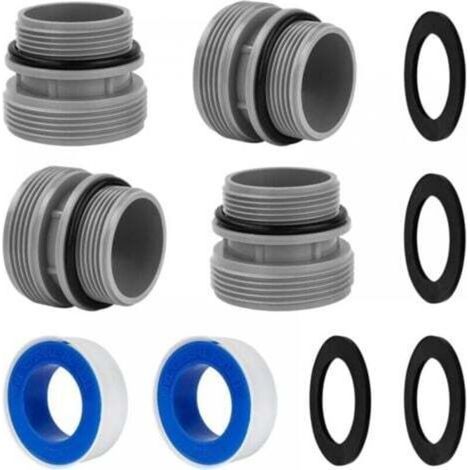 Adaptateur Tuyau Piscine - 4 Pièces - 40 mm à 1 1/2 Pouces - Pour Pompe à Filtration - Raccord Tuyau Piscine (1/4)