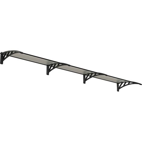 Patio Cover Neo Door Awning Canopy 3540 Twinwall - Polycarbonate - L357 x W76 x H25 cm - Grey