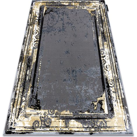 Tappeto DE LUXE moderno 628 Ornamento vintage - Structural grigio / oro grey 240x340 cm