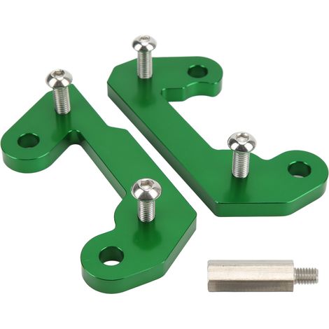 Support en alliage d'aluminium pour repose-pieds arrière, kit de rehausse moto, accessoires compatibles NINJA 400 2018-2021, vert (1/5)