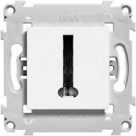 Schneider ALB81066 - 8 pin telephone connector socket in white T without ALVAIS plate