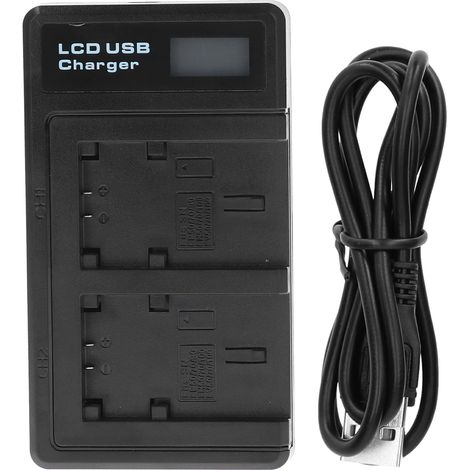 Chargeur de batterie LCD pour appareil photo avec double charge pour NP-FV100, compatible piles rechargeables.