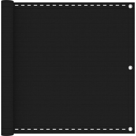 Pantalla de Balcón Negro 120 x 800 cm HDPE y aluminio