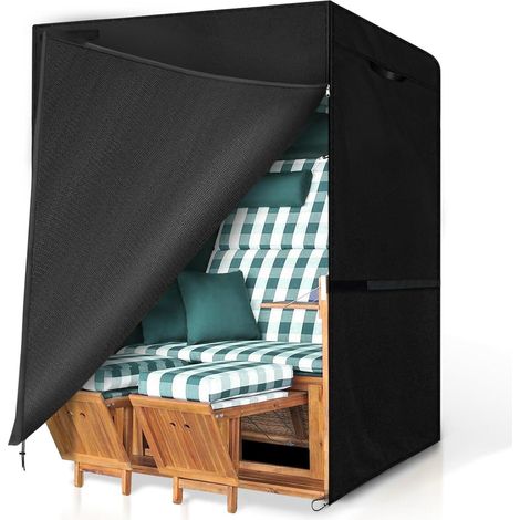 Strandkorb Schutzhülle 135x105x175/140cm 420D Oxford Gewebe wasserdicht (1/5)