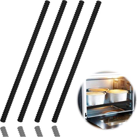 Oven Rack Shield - Silicone Edge Protector 14 Inch - Heat Resistant Oven Rack Cover for Home Kitchen Use - 4 Pack (1/5)