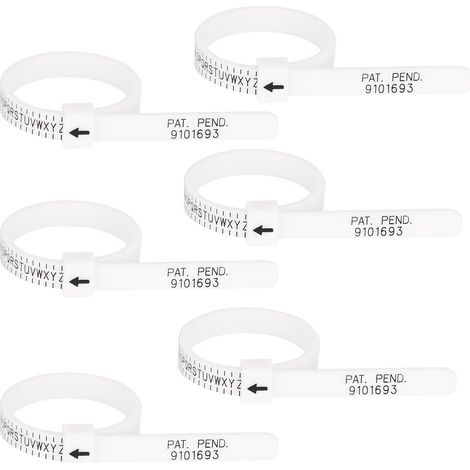 Set aus 6 Präzisions-Fingerlehren, Standard-Messwerkzeug für die Ring- und andere Schmuckherstellung (Hongkong). (1/5)