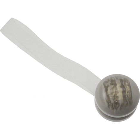 2 miniclip in plastica striata mm24 per arricciare/decorare le tende - colore grigio .