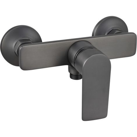 Mitigeur de douche JEZIORO graphite mat poignée verticale - THEWA JEZ20GM