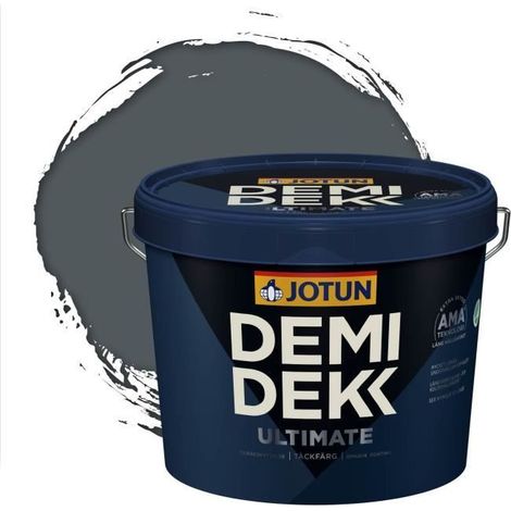 JOTUN - Peinture Bois, Lasure Opaque pour Extérieur et Intérieur Satinée - DEMI DEKK ULTIMATE - RAL 7011 - Gris Fer - 3L (1/2)