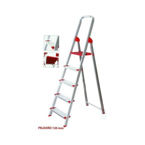 FPLUS escalera aluminio serie 350 4 peldaños , ESPECIFICACIONES TÉCNICAS
TIPO DE USODoméstico y bricolajePESO SOPORTABLE150 kg (testado con 265 Kg).MATERIALPerfiles y peldaños de a