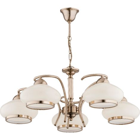 Lampadario classico LANIA 5 luci E27 oro/ecru Alfa Ã59cm (1/2)