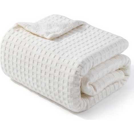 Couverture Chauffante Auto-Arrêt 10h 6 Niveaux Température Lavable Machine 180x130 Cm Beige
