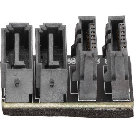 Connecteur SATA 7 broches double interface, angles 90° et 180°, adaptateur haute vitesse 12G pour carte mère PH572, paire de connecteurs orientables 180°. (1/5)