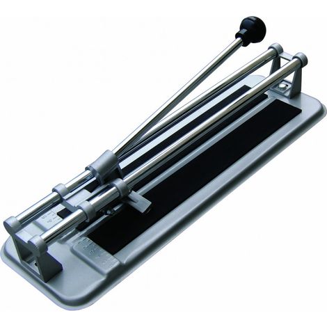 Centrale Brico – Coupe-carreaux manuel 300mm – Pour béton armé – Molette interchangeable – Double rail cylindrique en acier chromé – Hauteur de coupe 8mm