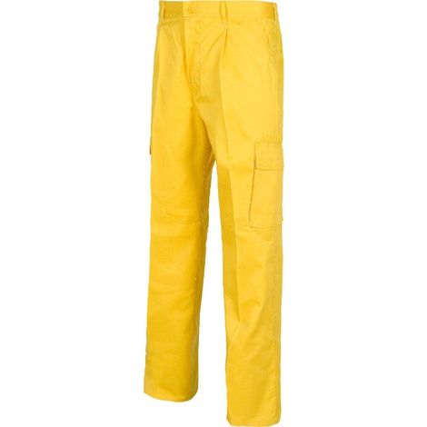 Pantalón recto multibolsillos con trabillas WORKTEAM B1403 60 Amarillo (1/2)
