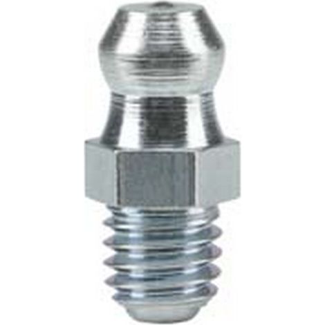 10PZ TESTINA PER INGRASSATORE CONICO H1-DRITTO-180° - M 6X1