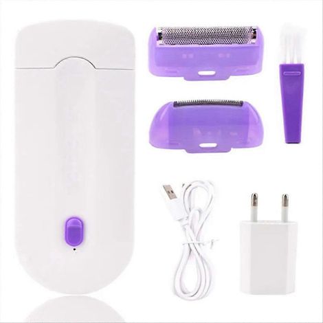 Épilateur portable rechargeable USB pour femmes, avec prise européenne. (1/5)
