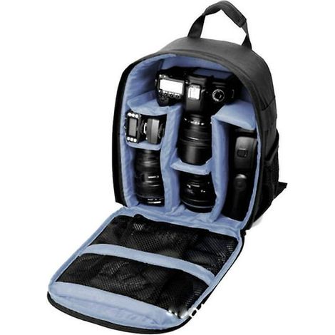 Étui souple imperméable pour appareil photo reflex numérique, sac à dos rembourré pour Canon Nikon Sony, protection anti-pluie, pochette de transport avec mousse, modèle universel 60D 70D D7500 A7 (1/3)