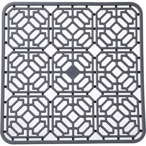 Silikon-Spülbeckenmatte: 30 x 30 cm Abtropfmatte für die Spüle. Rechteckige Matte. Küchenspülbeckenmatte für Besteck, Obst und Gemüse.