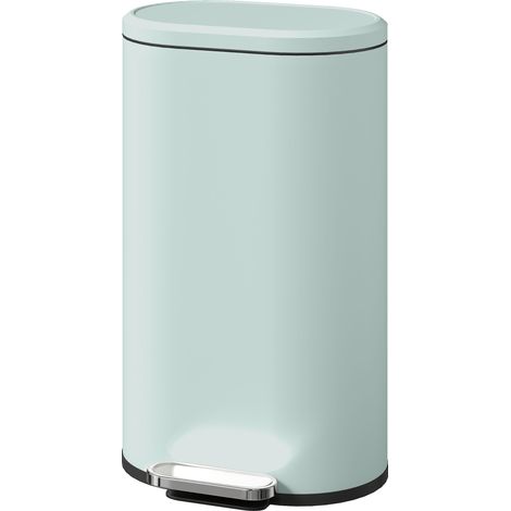 Mülleimer Küche 30 Liter Treteimer mit Soft-Close-Deckel, Pedal aus Metall, Grün, 36,5 X 31 x 61 cm (1/5)