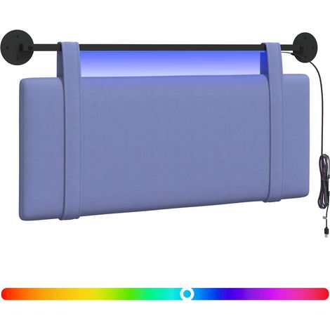 Maison Exclusive - Hängendes Kopfteil Mit LED Licht Jeans blau St