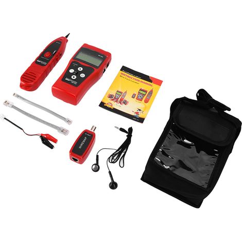 Testeur de câble réseau NF‑308 avec écran LCD, portable, détecteur et traceur pour lignes téléphoniques audio BNC coaxiales (1/5)