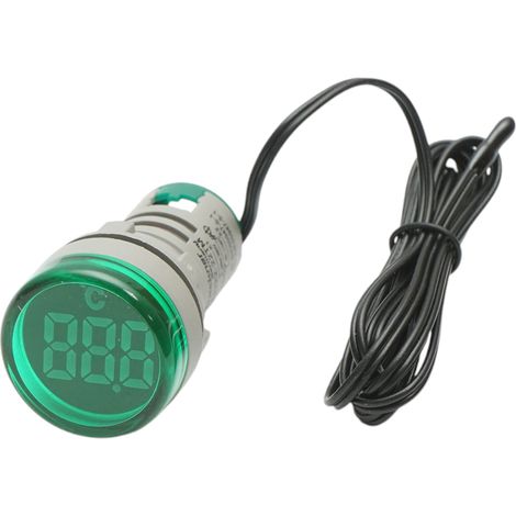 Indicatore digitale di temperatura con sonda LED verde 220V/380V AC Ø 22mm Breckner Germany (1/4)
