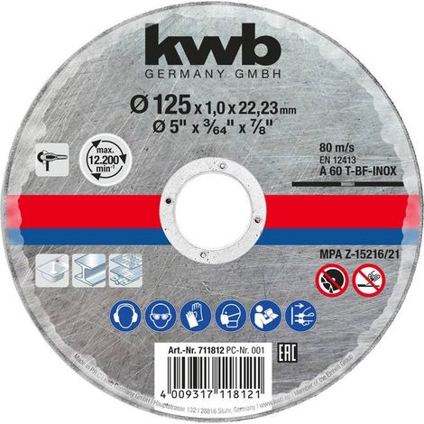 Disque de coupe KWB, 711812, 125x1,0 mm (1/3)