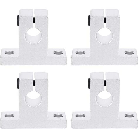 4 pièces SK10 Support de Guide de serrage de Rail de mouvement linéaire pour arbre de diamètre 10mm, support d'arbre en alliage d'aluminium matériel de fixation accessoire de Rail outil-JUSCH industri