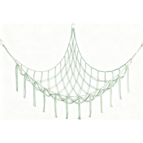 Filiyano – Organisateur de jouets bohème – Hamac d'angle pour peluches — Grand filet de rangement tissé à la main pour jouets en peluche Organisateur