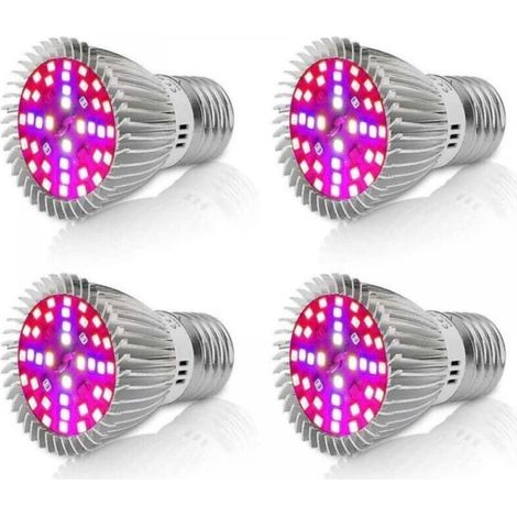 [4pcs] 10W E27 LED Grow Light, Full Spectrum Grow Lamp