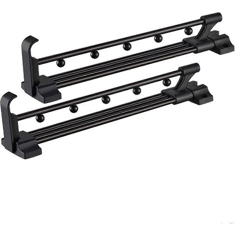 Lot 2 Extendable vêtements Rail coulissant vêtements cintre Extendible armoire réglable vêtements Rail cintre (1/5)