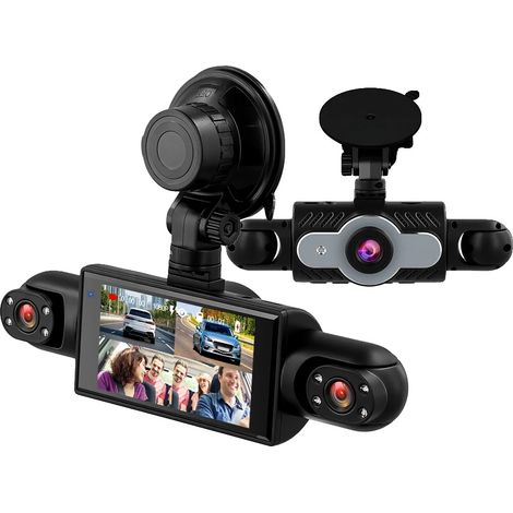 Cámara para salpicadero, calidad de vídeo 1080P, cuatro cámaras de alta definición, Dashcam (1/2)