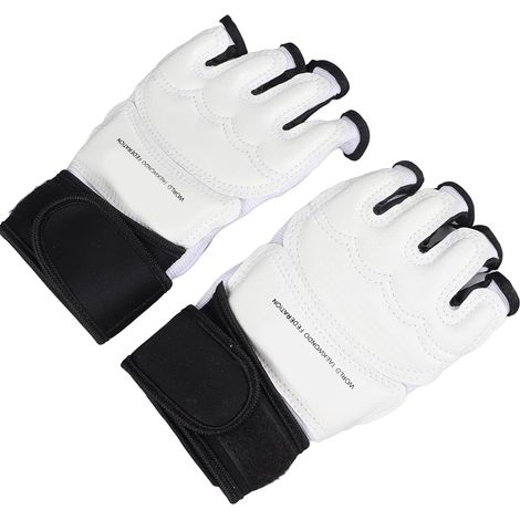 2 X de Taekwondo Matériau Cuir Artificiel de Boxe Demi-Doigts Dispersion Dimpact Durable pour Sac de Frappe de Taekwondo Sparring (1/5)