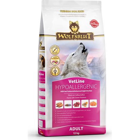 WOLFSBLUT VETLINE HYPOALLERGEN 12KG Trockenfutter für Hunde