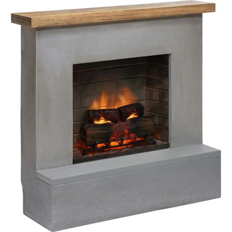 Camino Elettrico Tagu Rolf PowerFlame2 1600w Cemento Grigio (1/5)