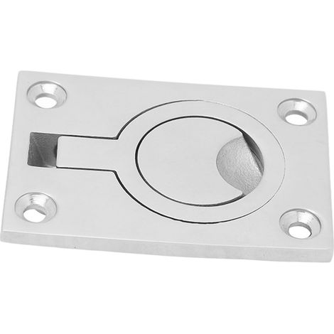 4 Poignées de tirage encastrées 63x44mm Carré Inox 316 Acier Inoxydable Caché pour Placard Coffre Trappe (1/5)