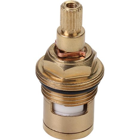 Remplacement En Laiton En Céramique Robinet Valve Insert Glande Cartouche Quart De Tour Universel 1/2"Robinet Intérieur Robinet pour Salle De Bains Cuisine Robinet (bleu) (1/4)