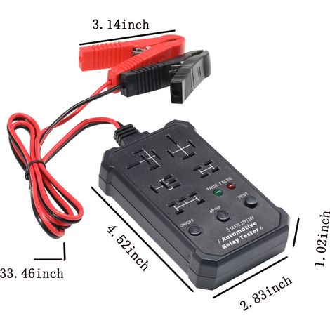 Testeur de Relais Multibroches – 5 Positions, 5 Broches – 12V/24V, Analyse des Relais pour Systèmes Automobiles – Diagnostic Précis (1/4)