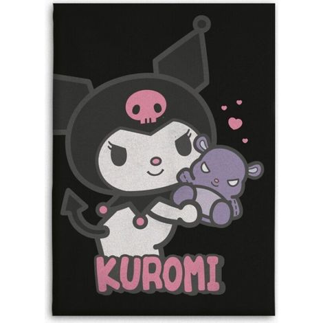 Plaid 110x150 cm - Sanrio Kuromi Melody Noir
