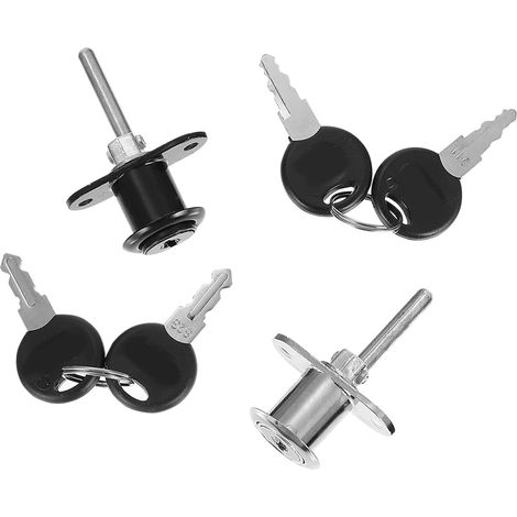 Lot de 4 verrous centraux pour meubles en alliage zinc, triple (1/5)